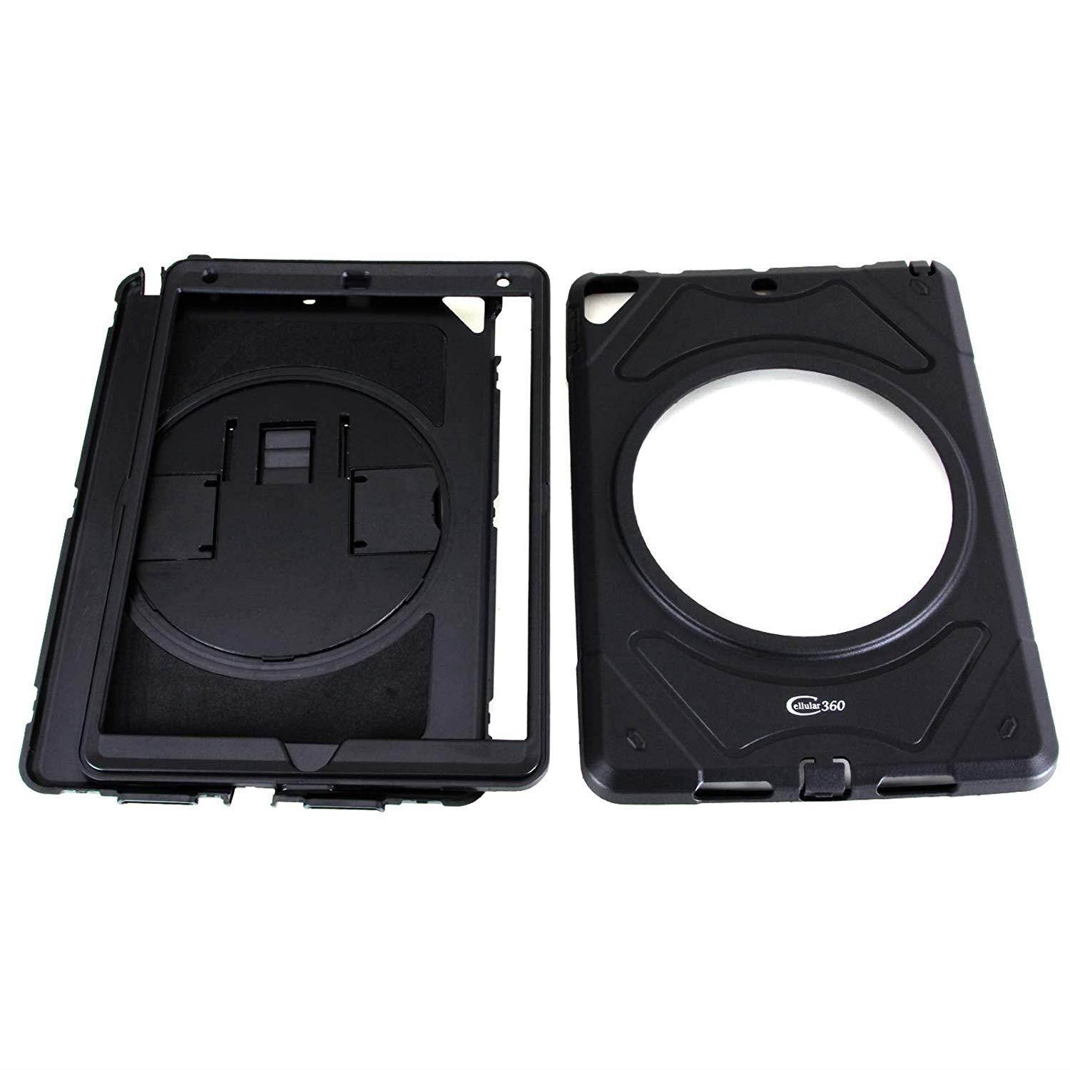 Cellular360 Drop Proof Case with 360 Degree Swivel Stand and Handle for iPad Mini 1 iPad Mini 2 iPad Mini 3 (Black)