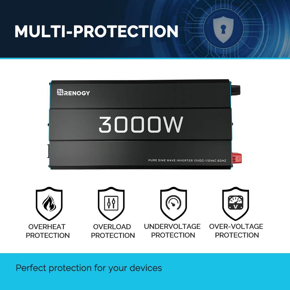 Renogy 3000W 12V Pure Sine Wave Inverter