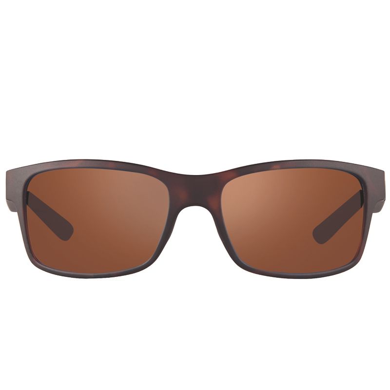 Revo Crawler RE 1027 02 GO Unisex Rectangle Polarized Sunglasses Matte Tortoise 59mm