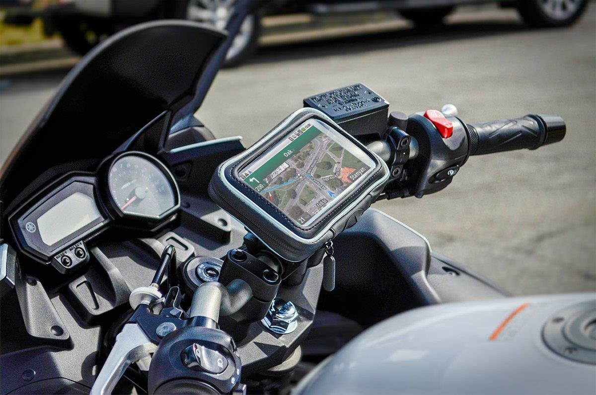 ChargerCity Universal Motorcycle / Bike Mount with Water Resistant Case for 4.3" & 5" inch GPS Garmin Nuvi Drive DriveSmart 50 51 52 54 55 56 58 57 42 44 45 2539 2555 2557 2595 2597 2598 2599 LM LMT