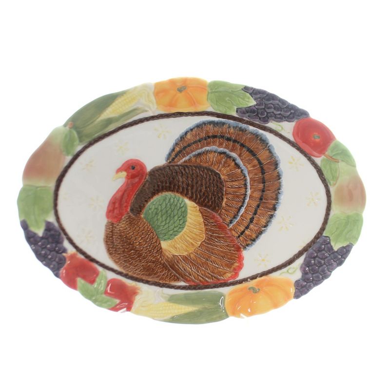 Tabletop 11.75" Turkey Platter Thanksgiving Dinner Cosmos Gifts Corp.  -  Serving Platters
