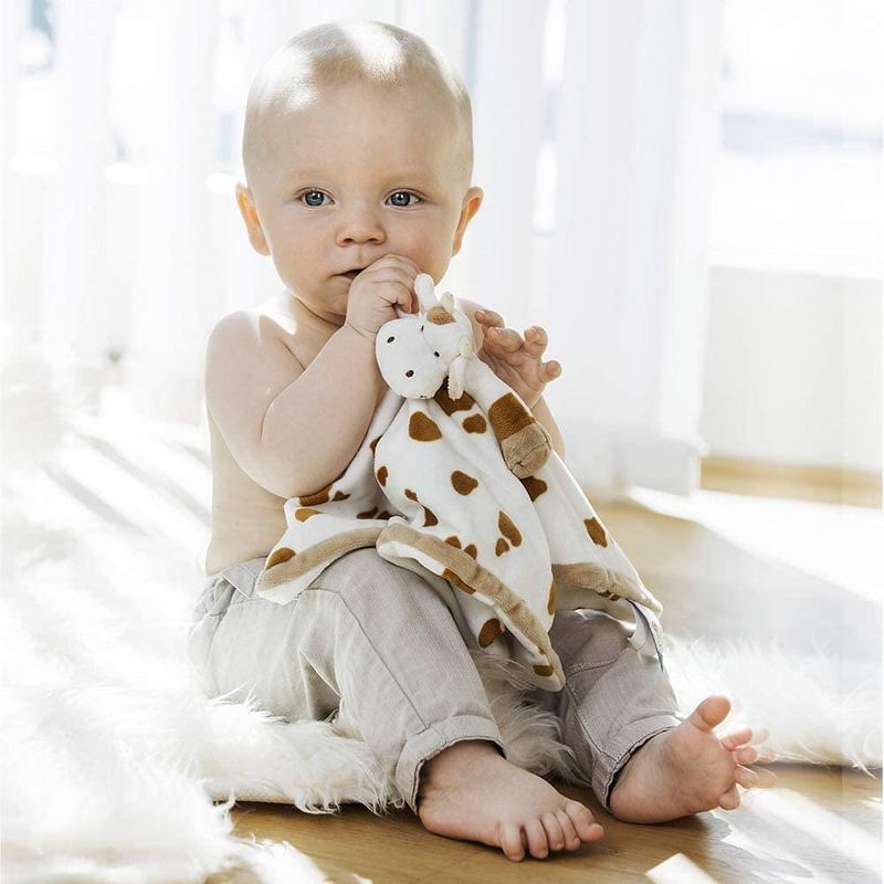 TriAction Toys Teddykompaniet Diinglisar Collection 11 Inch Plush Animal Blanket | Cow