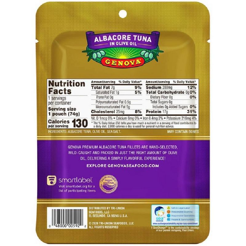 Genova Albacore Tuna in Olive Oil Pouch - 2.6oz