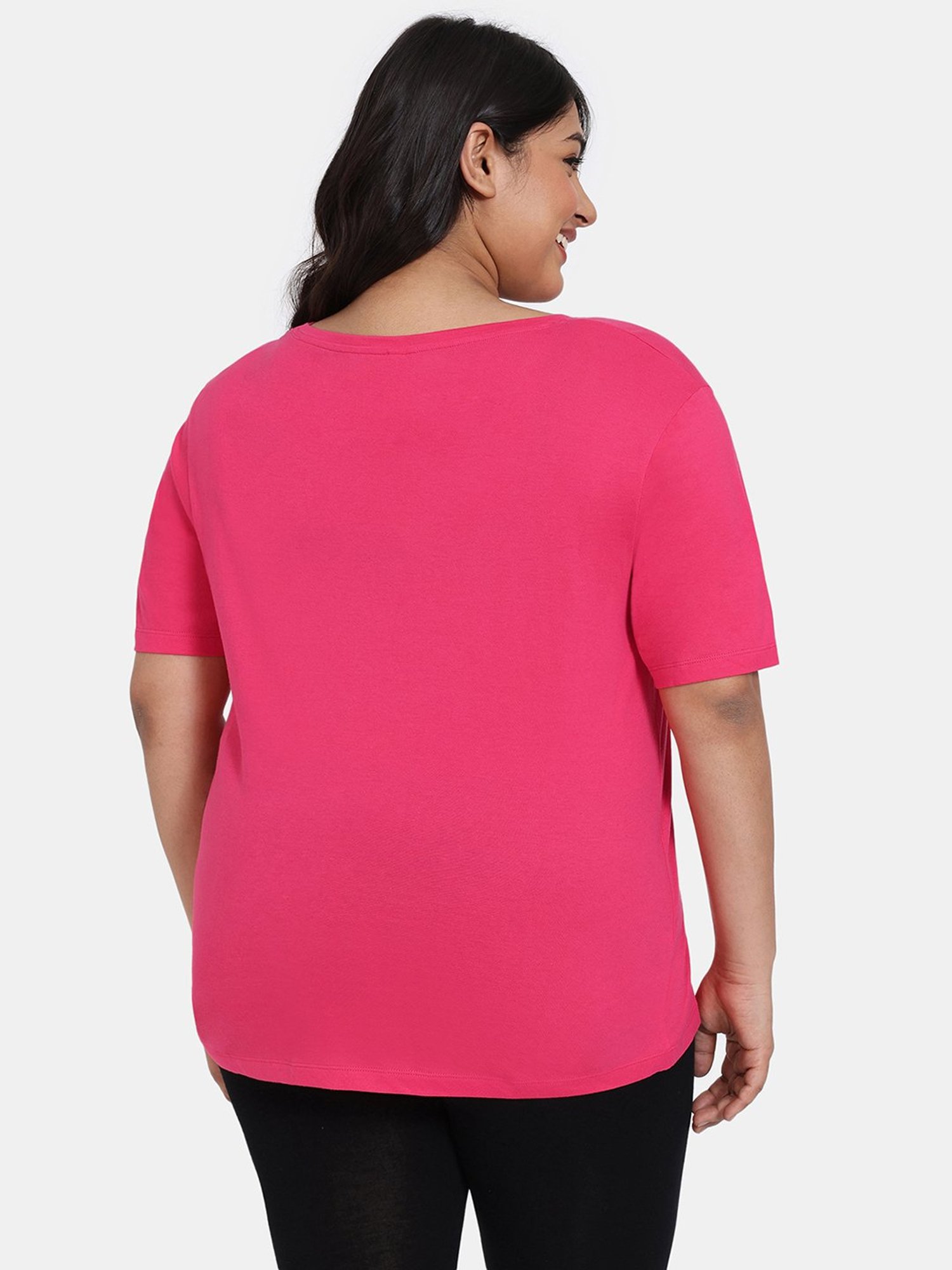 Zivame Pink Printed T-Shirt