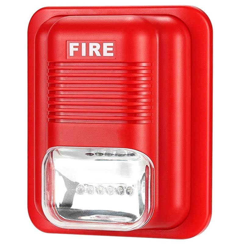 Fire Alarm Siren Strobe,Alarm SIiren Horn Home Security Safe System for House, Office, Hotel etc First Aid Emergency Situation