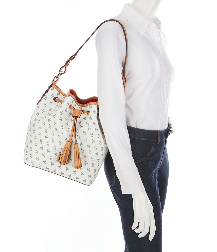 Dooney & Bourke Saffiano Collection Drawstring Bucket Bag