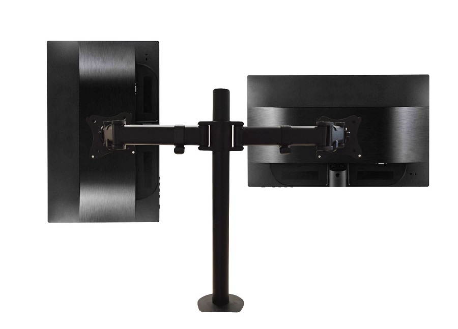 QualGear&reg; 13-27 Inch 3-Way Articulating Dual Monitor Desk Mount