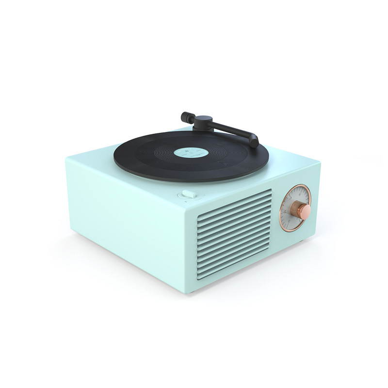 Bluetooth Speaker Mini Music Player Subwoofer Nostalgic Retro Record Wireless Player