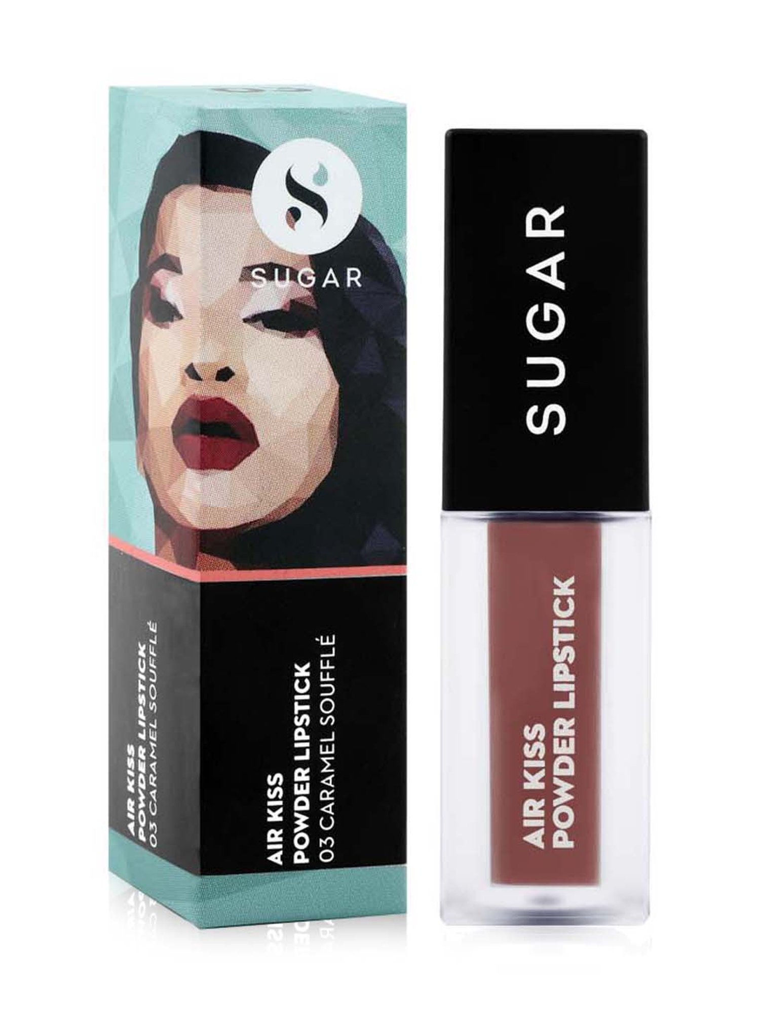 SUGAR Cosmetics Air Kiss Powder Lipstick - 03 Caramel Souffl  - 2 gm