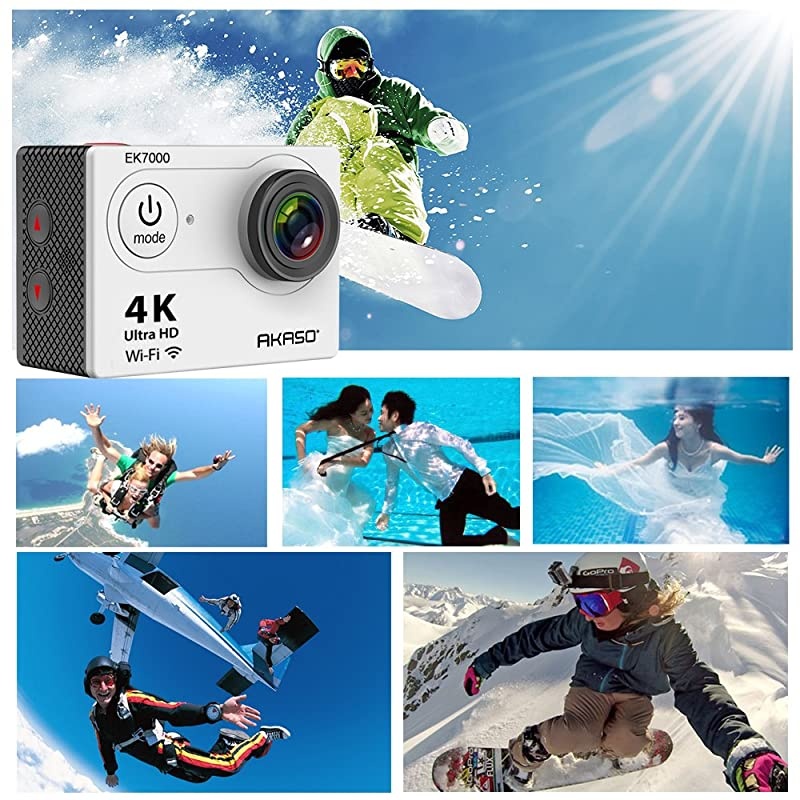 EK7000 4K Action Camera Sports WiFi Underwater Camcorder DV (Silver)