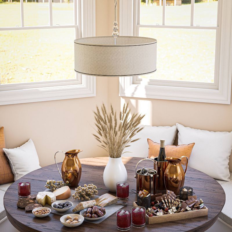 Kenroy Home Brushed Steel Finish Margot 3 Light Pendant