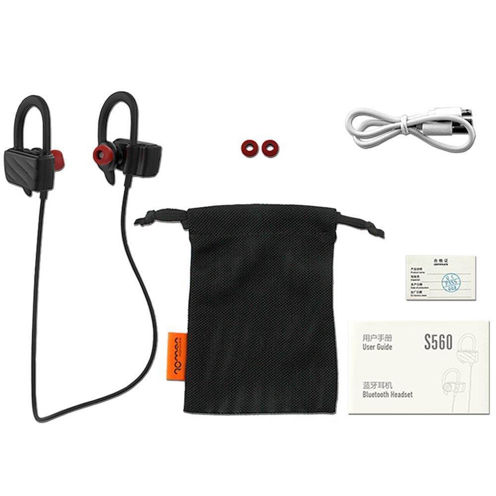 Roman S560 Bluetooth earphones, Wireless V4.1 Sweatproof Sports Workout Earbuds for Running, Stereo Noise Cancelling Headset(Blue)