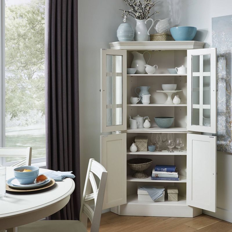 Seaside Lodge Corner Cabinet White - Home Styles