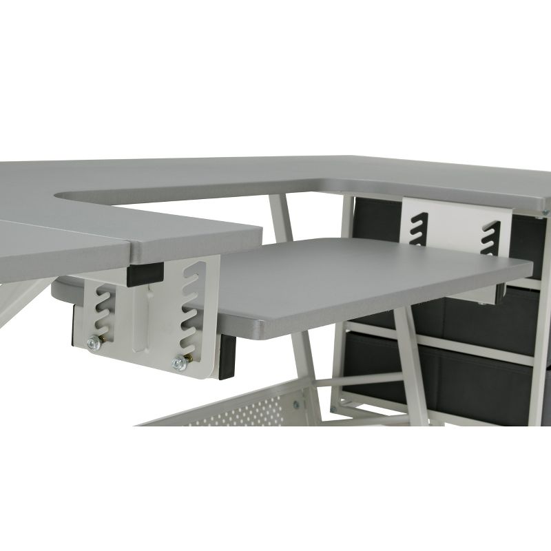 Sew Ready 38010 Eclipse Hobby Center Craft Table Computer Desk with Drawers