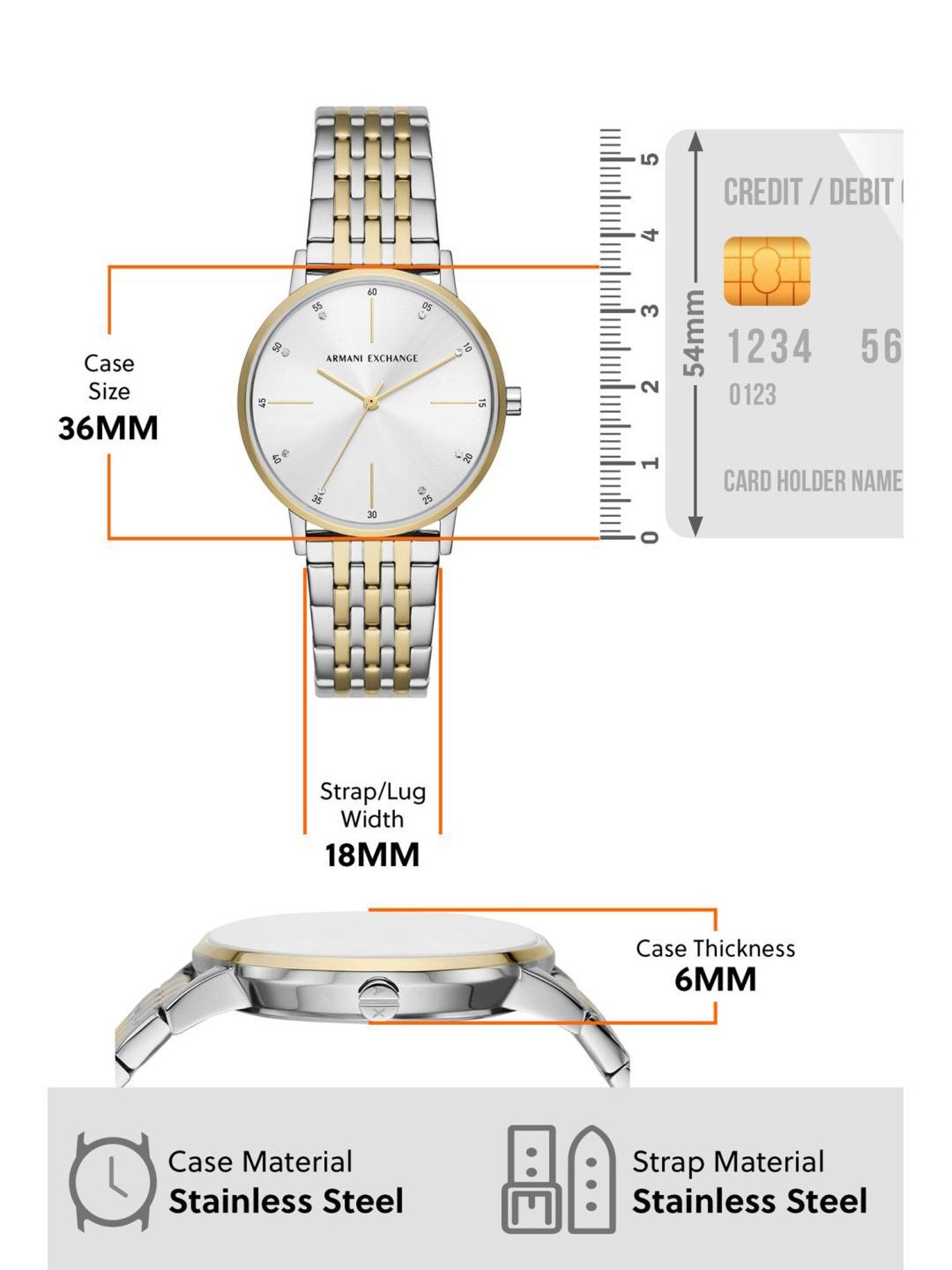 Armani Exchange AX7156SET Lola Analog Watch with Bracelet for Women