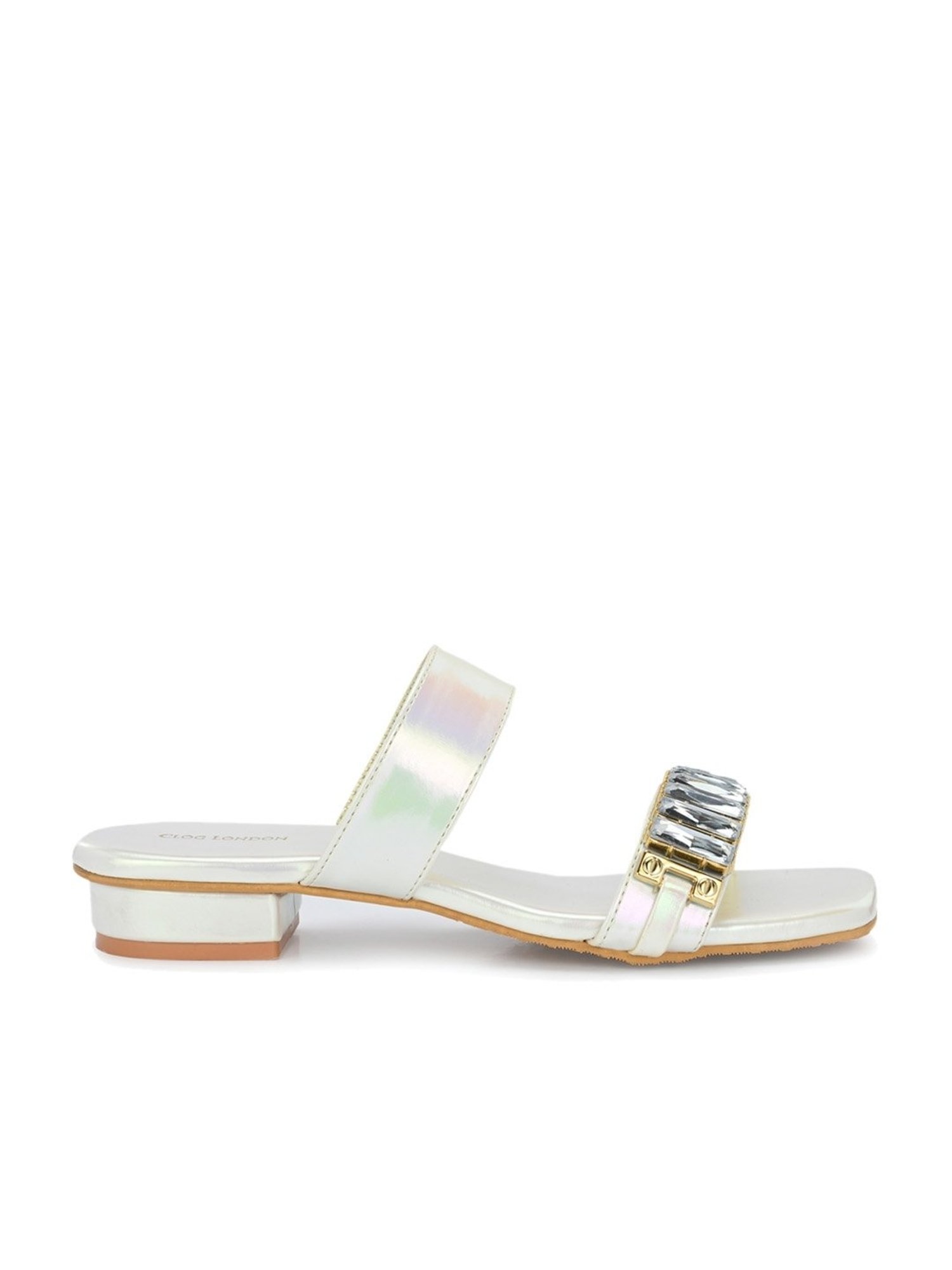 Clog London Women's White Casual Sandals