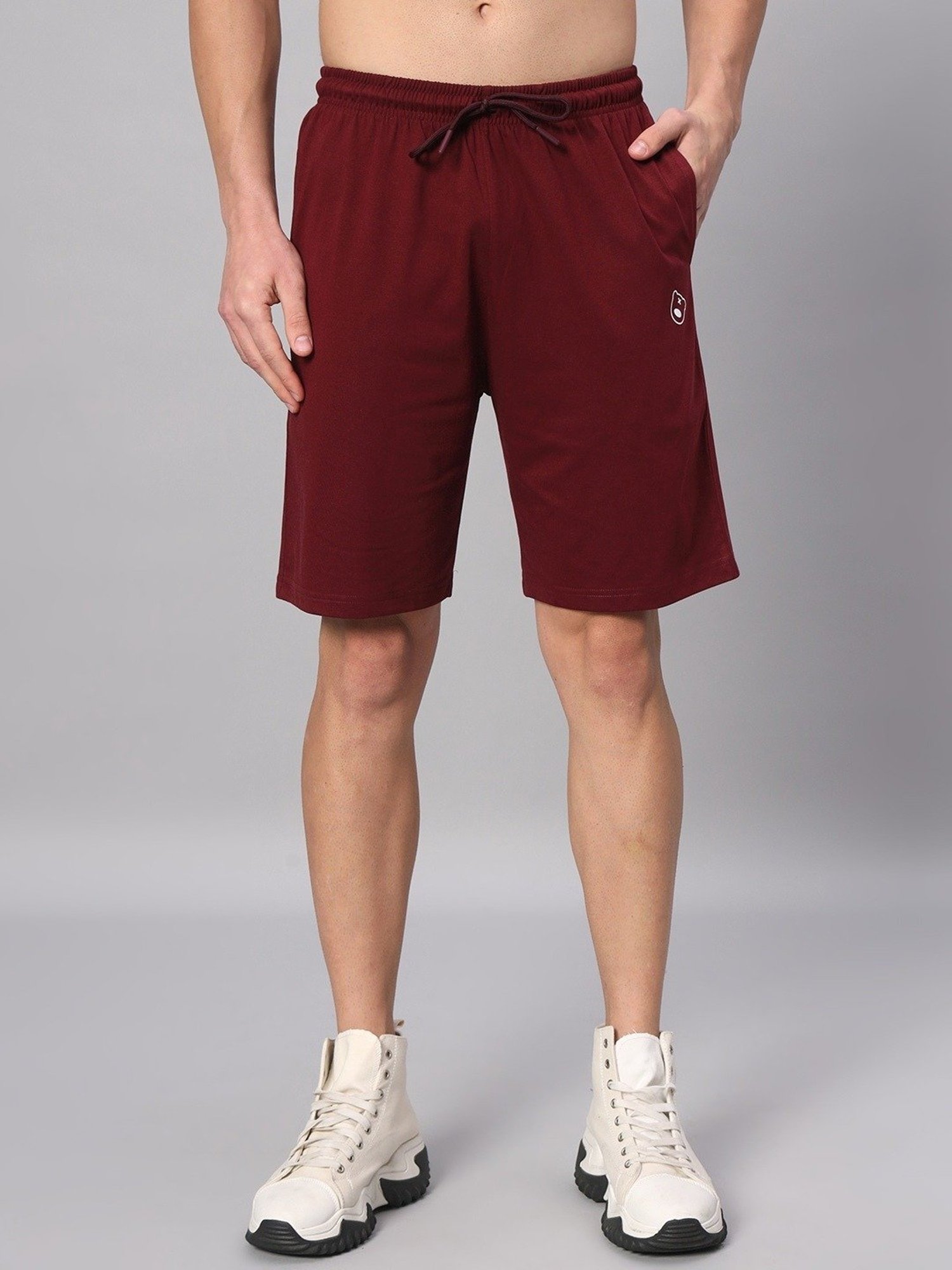 Griffel Maroon Cotton Loose Fit Co-Ord Set