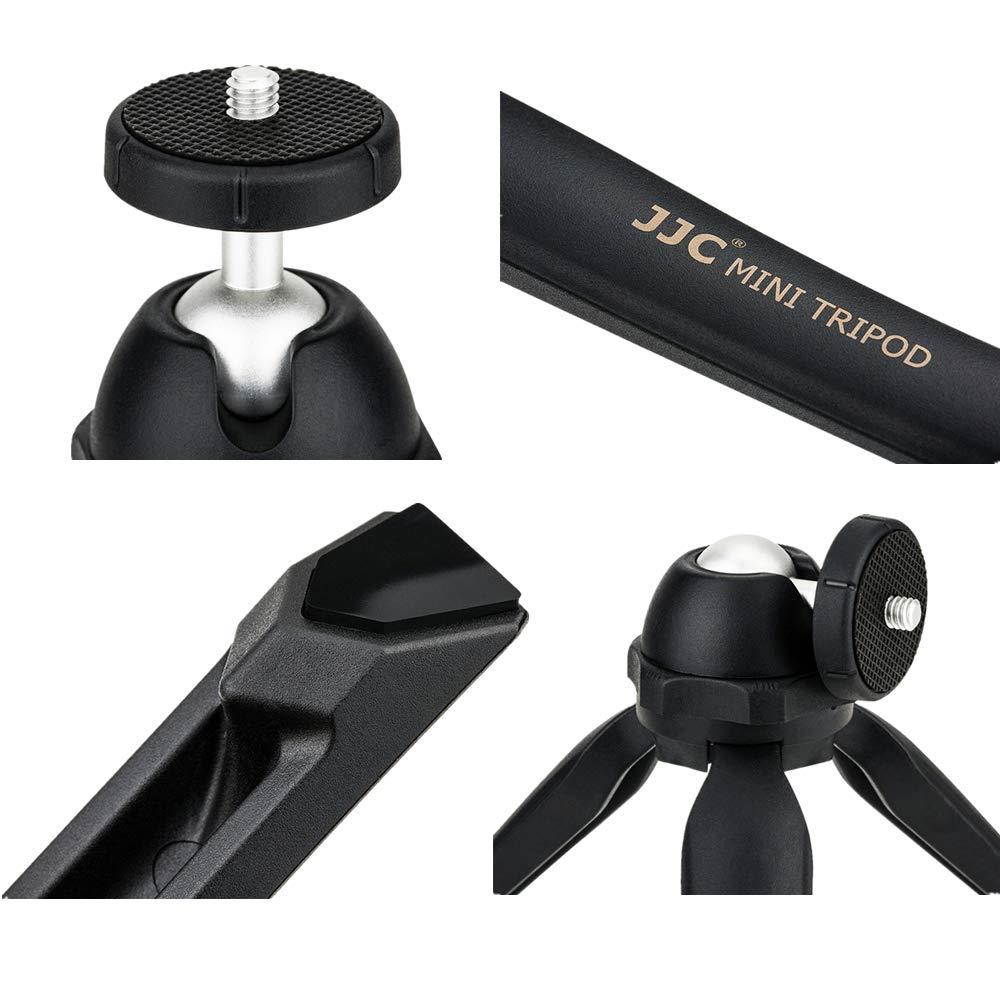 JJC 1/4"-20 Male Thread Ball Head Mini Tripod Hand Grip Display Holder Base for Digital DSLR Mirrorless Compact Camera Camcorder Recorder Zoom H6 H5 H4n LED Light Mini Projector