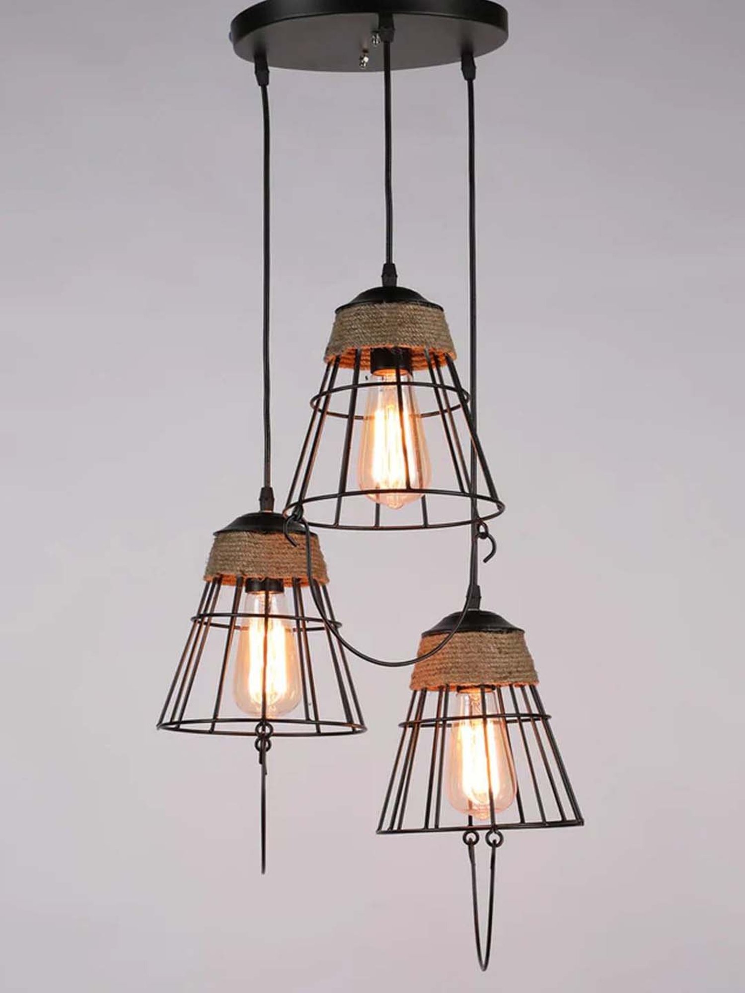 DecorativeRay Black Hanging Light - Set of 1