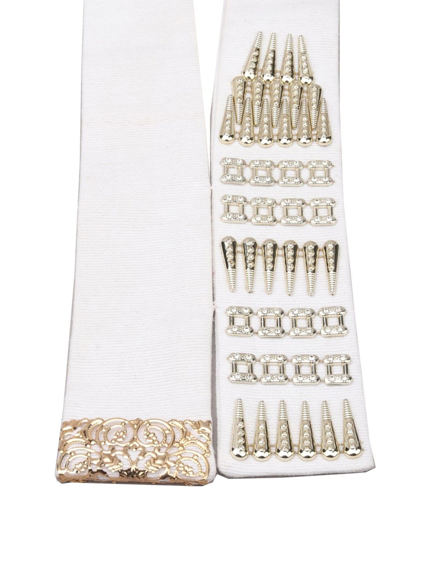 Odette White Fabric Embellished Collar