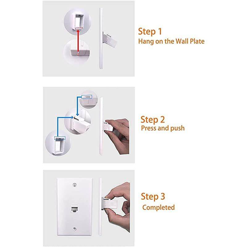 5Pack CAT5e Keystone Coupler RJ45 Female to Female Insert Coupler UTP CAT5e Keystone Inline Coupler White