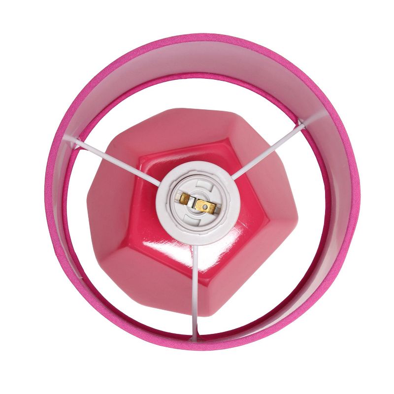 Possini Euro Design Industrial Table Lamp Oil Rubbed Bronze Clear Glass Burlap Tapered Drum Shade for Living Room Bedroom Bedside