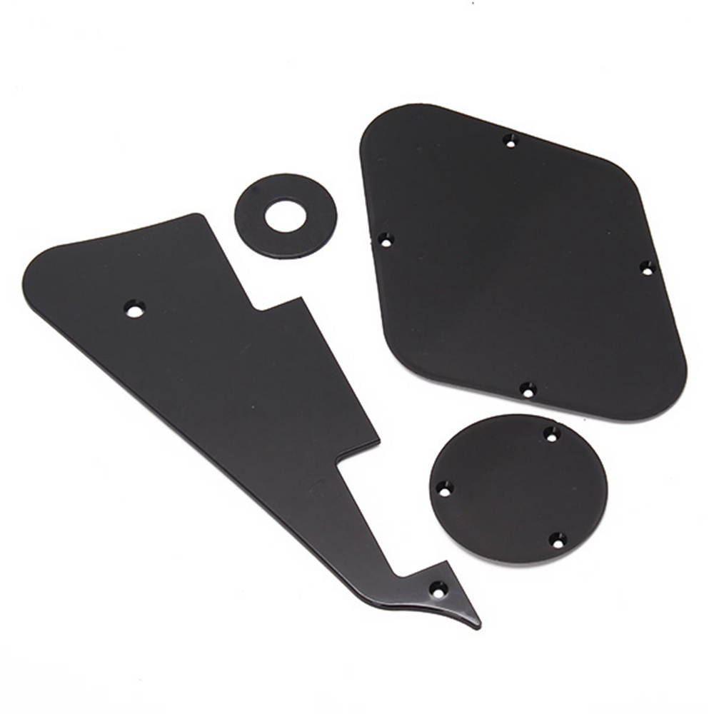 BQLZR Black 4 IN 1 BLACK PICKGUARD PLATE FOR ELECTRIC GUITAR