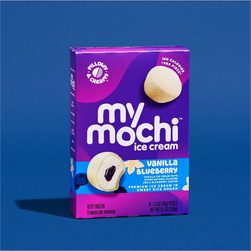 My/Mochi Third Layer Vanilla Blueberry Ice Cream - 6pk