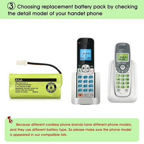 Ryme B12 BT166342 BT266342 BT183342 BT283342 Cordless Phone Batteries Compble with Vtech CS6114 CS6429 CS67192 ATT EL5210 EL51203 Handset Telephone Pack of 3