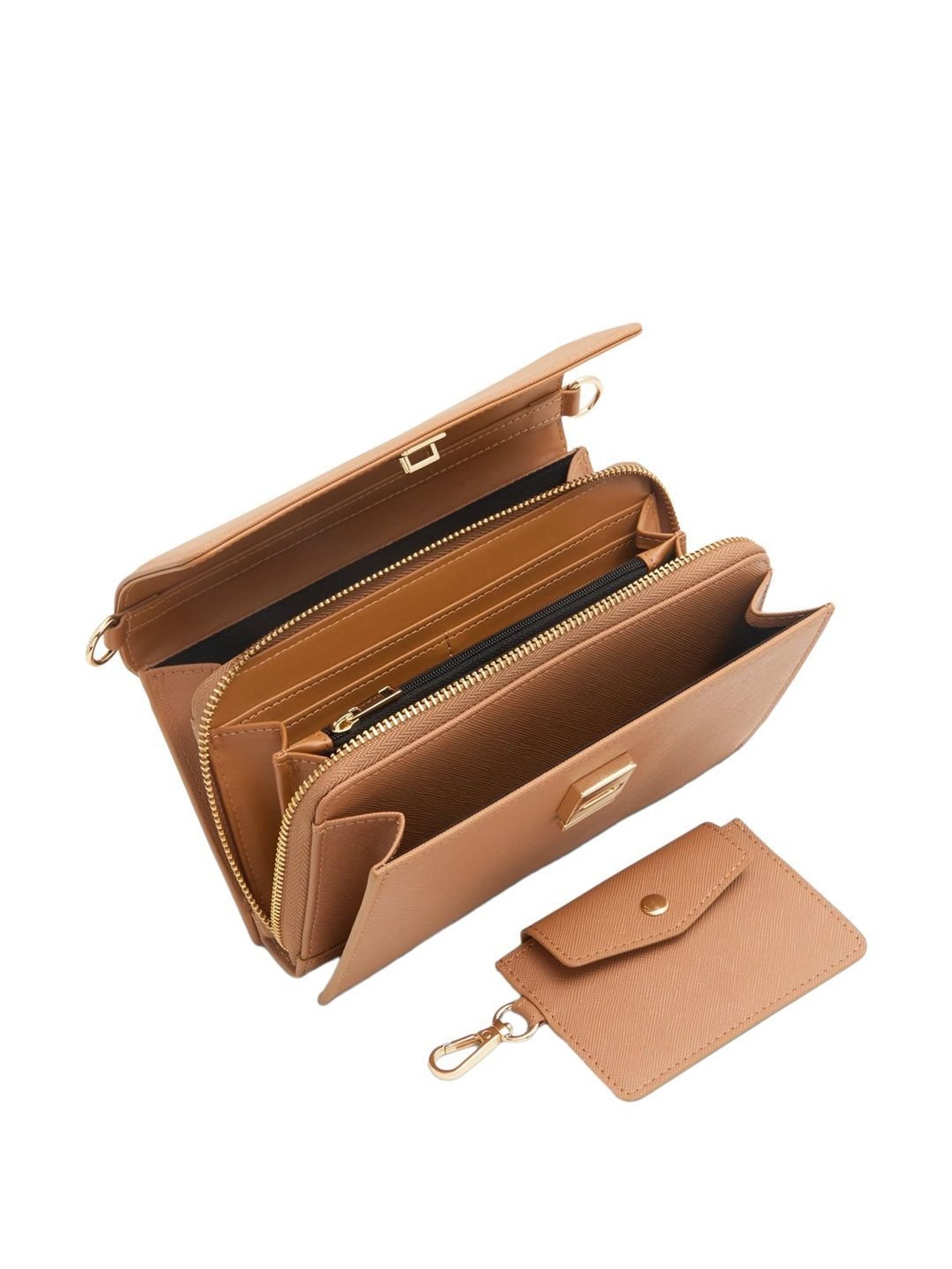 Call It Spring Tan Solid Small Sling Handbag
