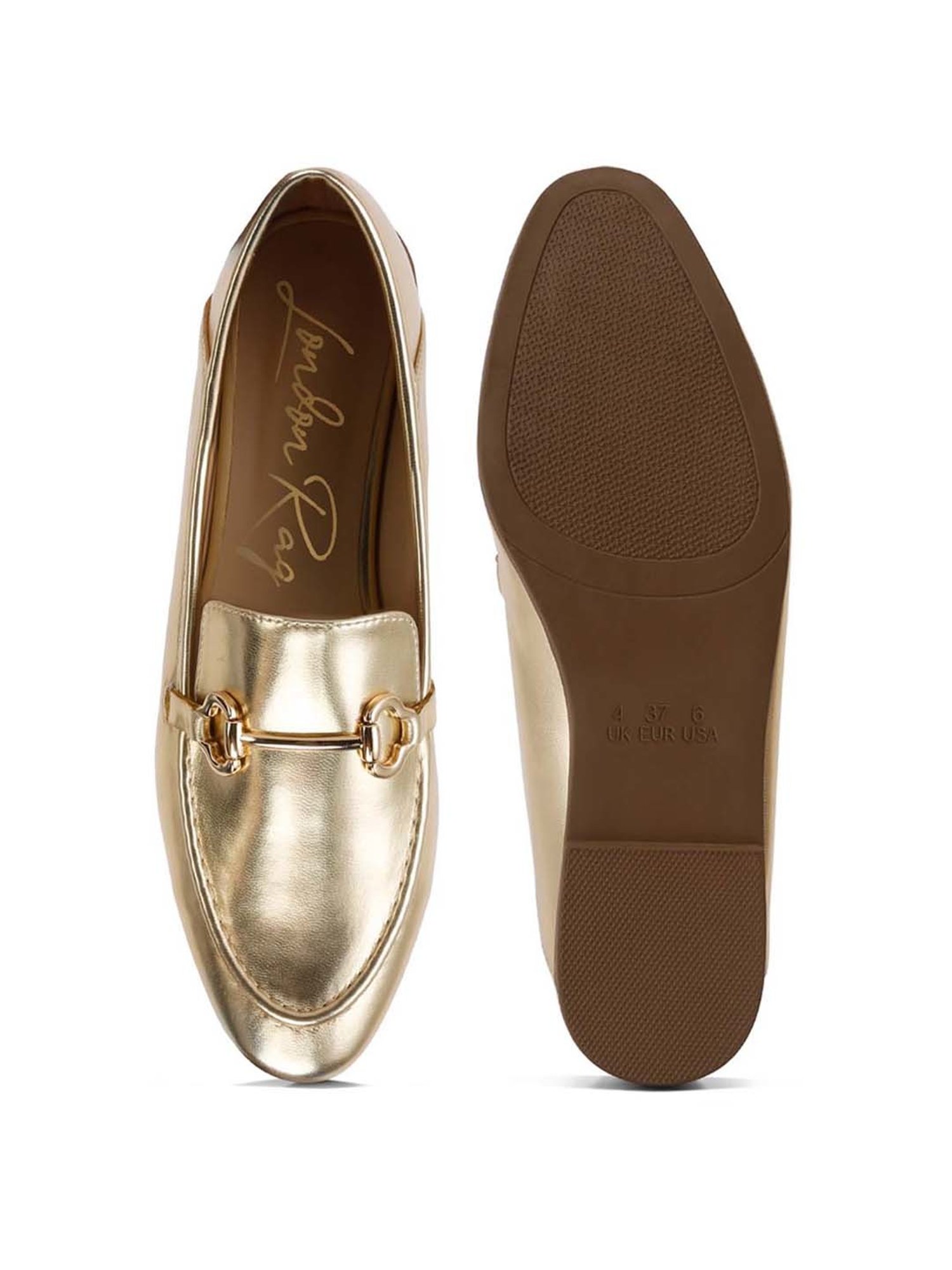 London Rag Women's Golden Casual Loafers