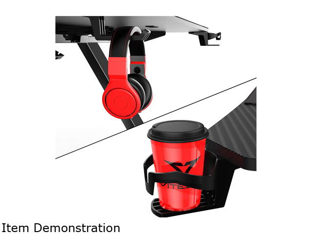 BOSSIN 55 Inch Ergonomic Gaming Desk, Z-Shaped Office PC Computer Desk with Large Mouse Pad, Gamer Tables Pro with USB Gaming Handle Rack, Stand Cup Holder&Headphone Hook