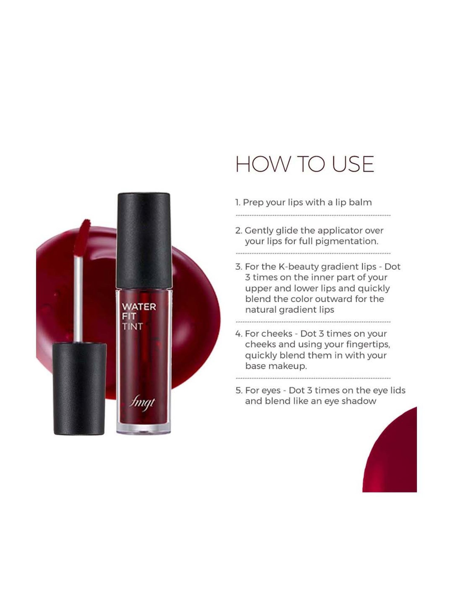 The Face Shop Water Fit Lip Tint Cherry Kiss - 5 gm