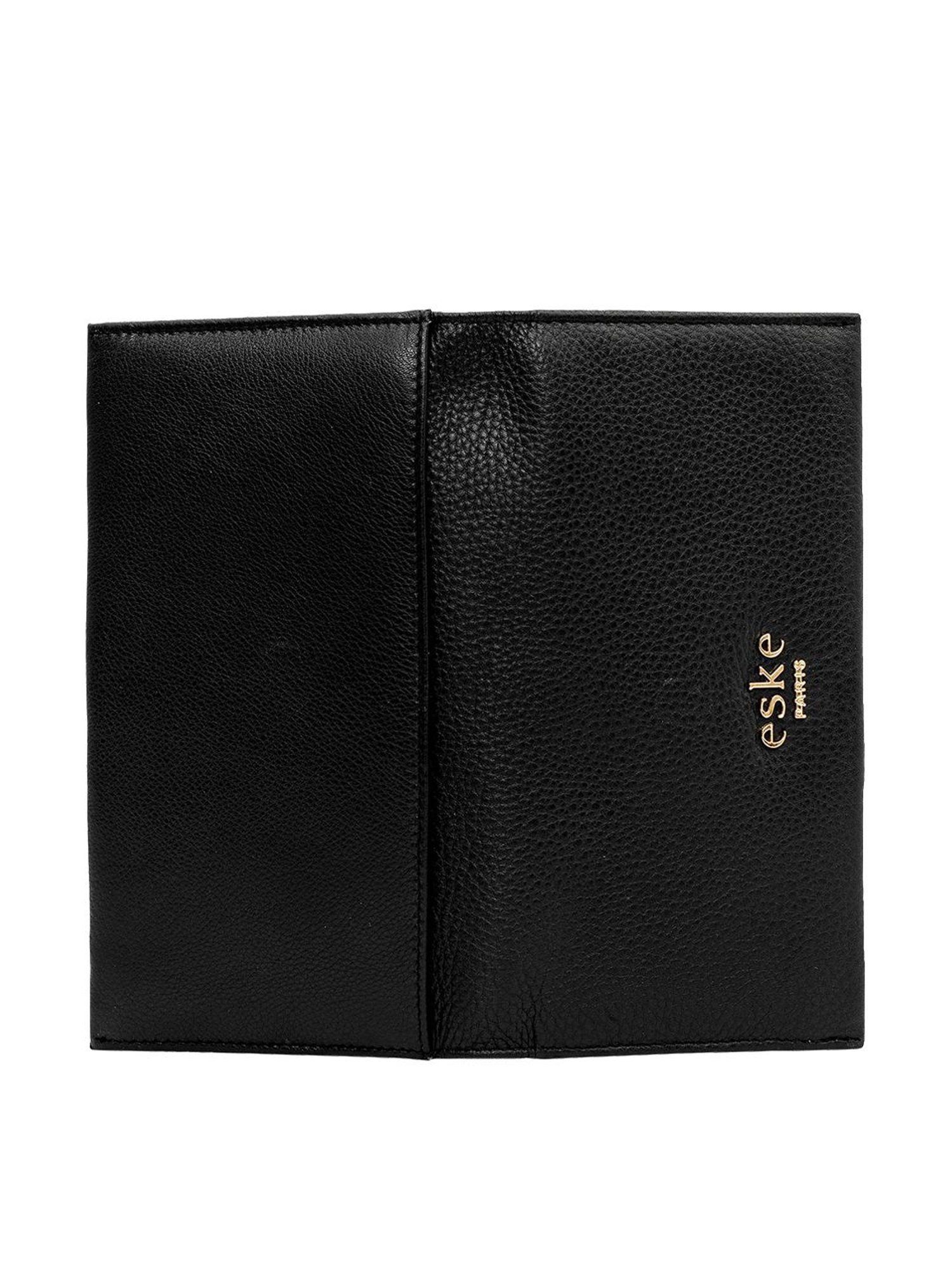 Eske Kale Black Solid Bi-Fold Wallet for Women