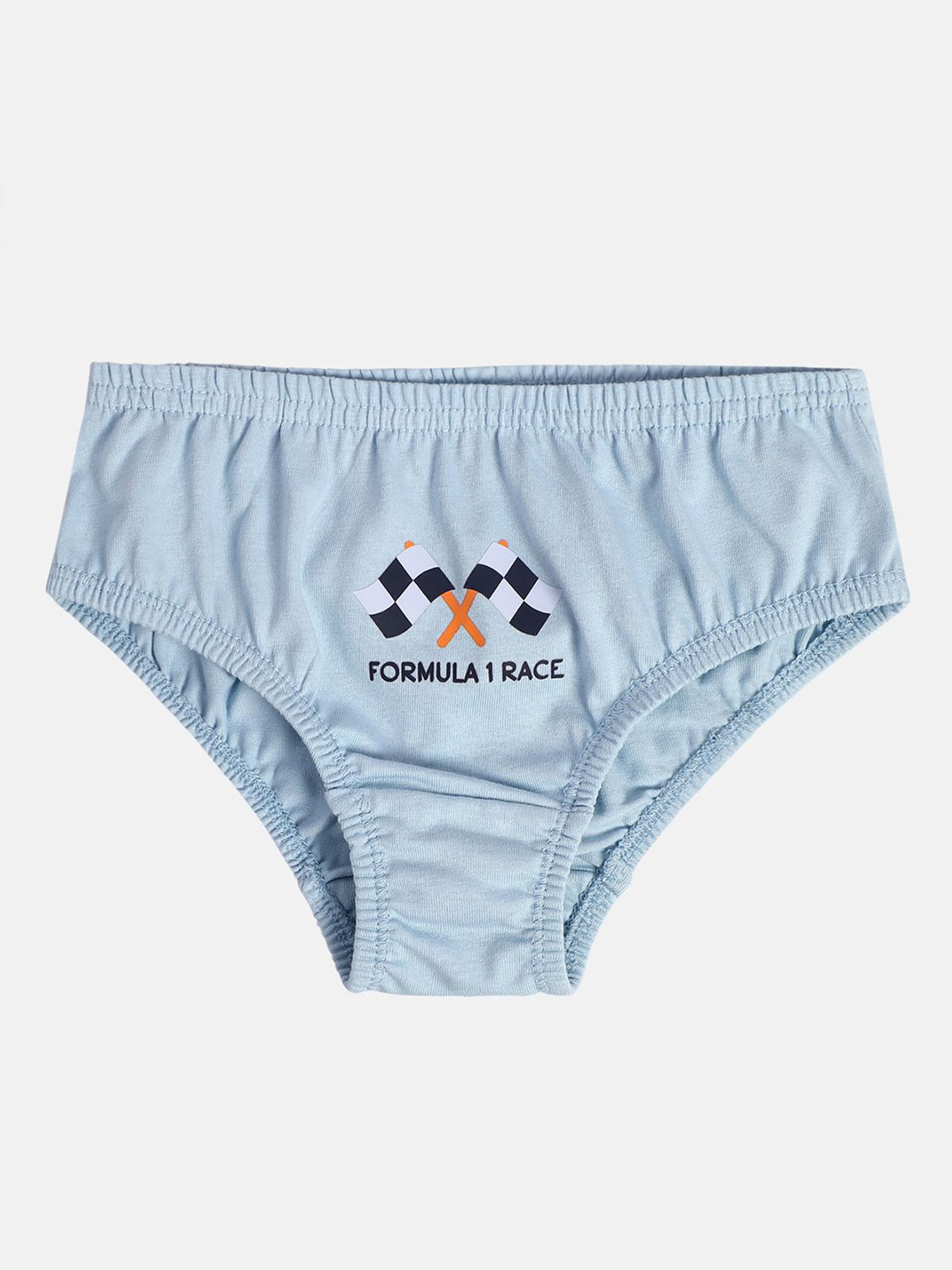 MINIKLUB Boys Blue Printed Briefs (Pack Of 2)