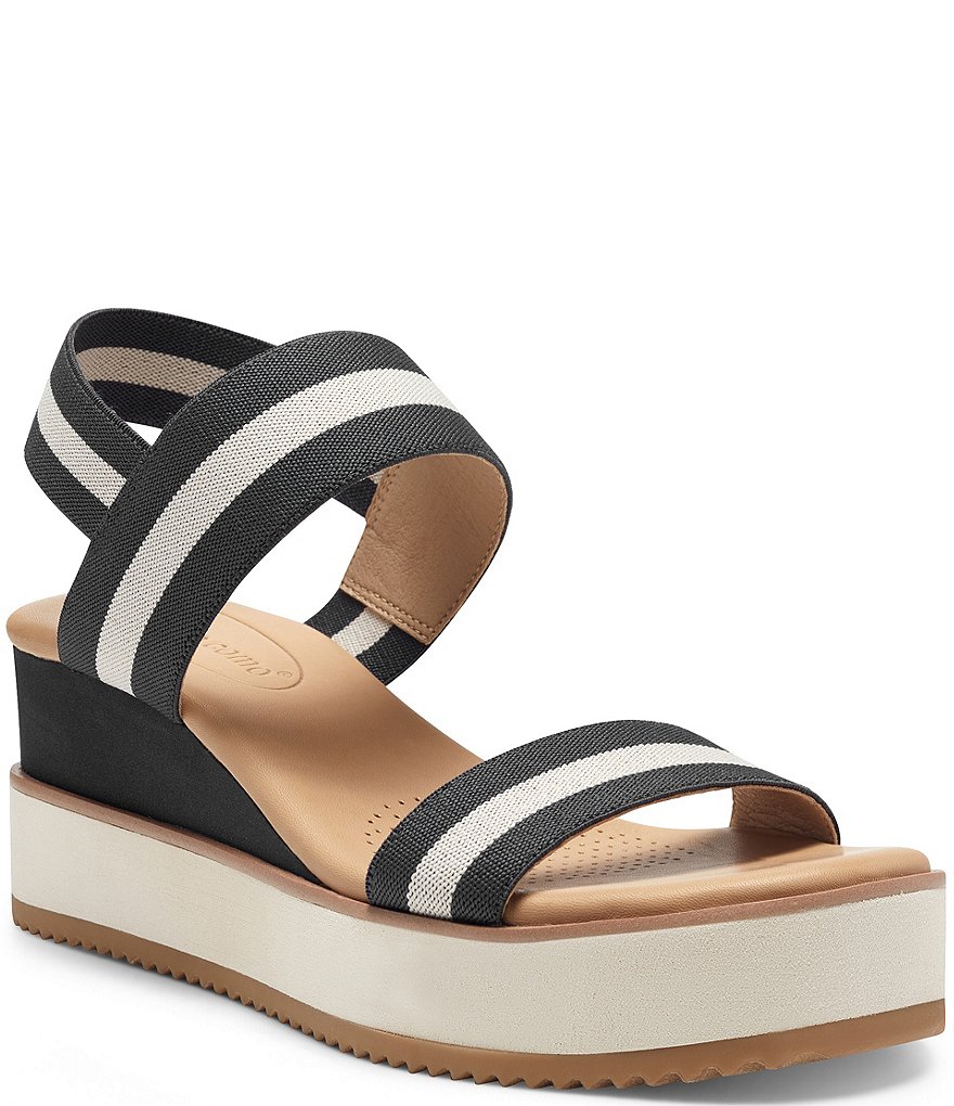 CC Corso Como Edsei Two-Tone Elastic Wedge Sandals