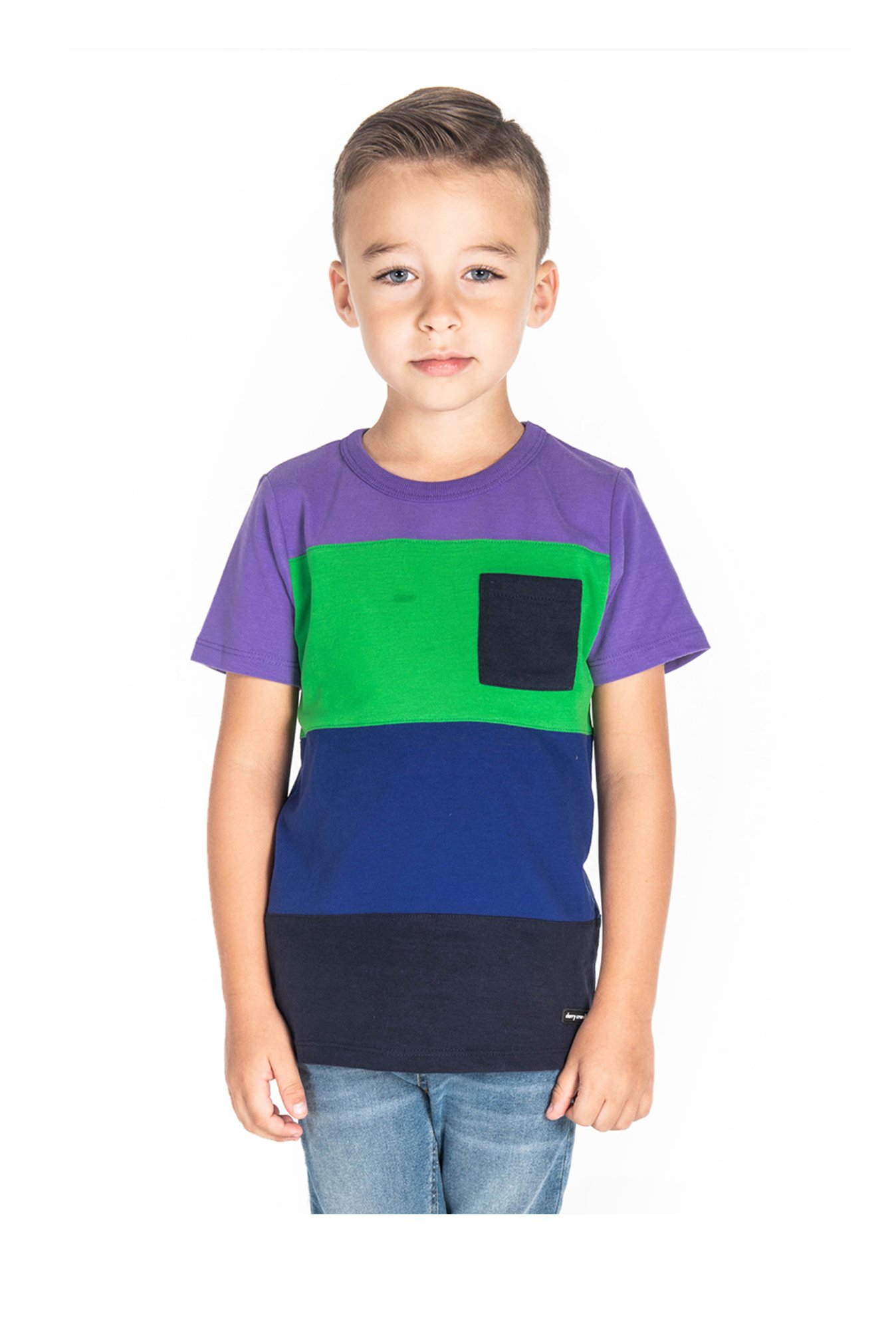 Cherry Crumble By Nitt Hyman Boys Multicolor Color Block T-Shirt