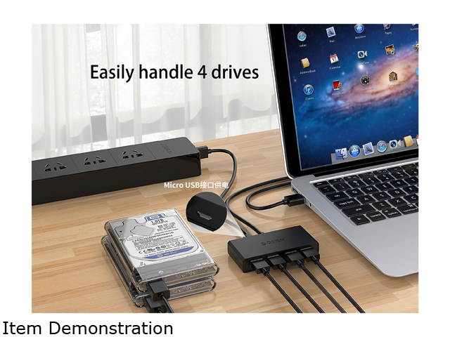 ORICO 4-Port USB 3.0 Data Hub with 4.92ft USB 3.0 Cable for Macbook, Mac Pro / mini, iMac, Surface Pro, XPS, Notebook PC, USB Flash Drives, Mobile HDD, and More