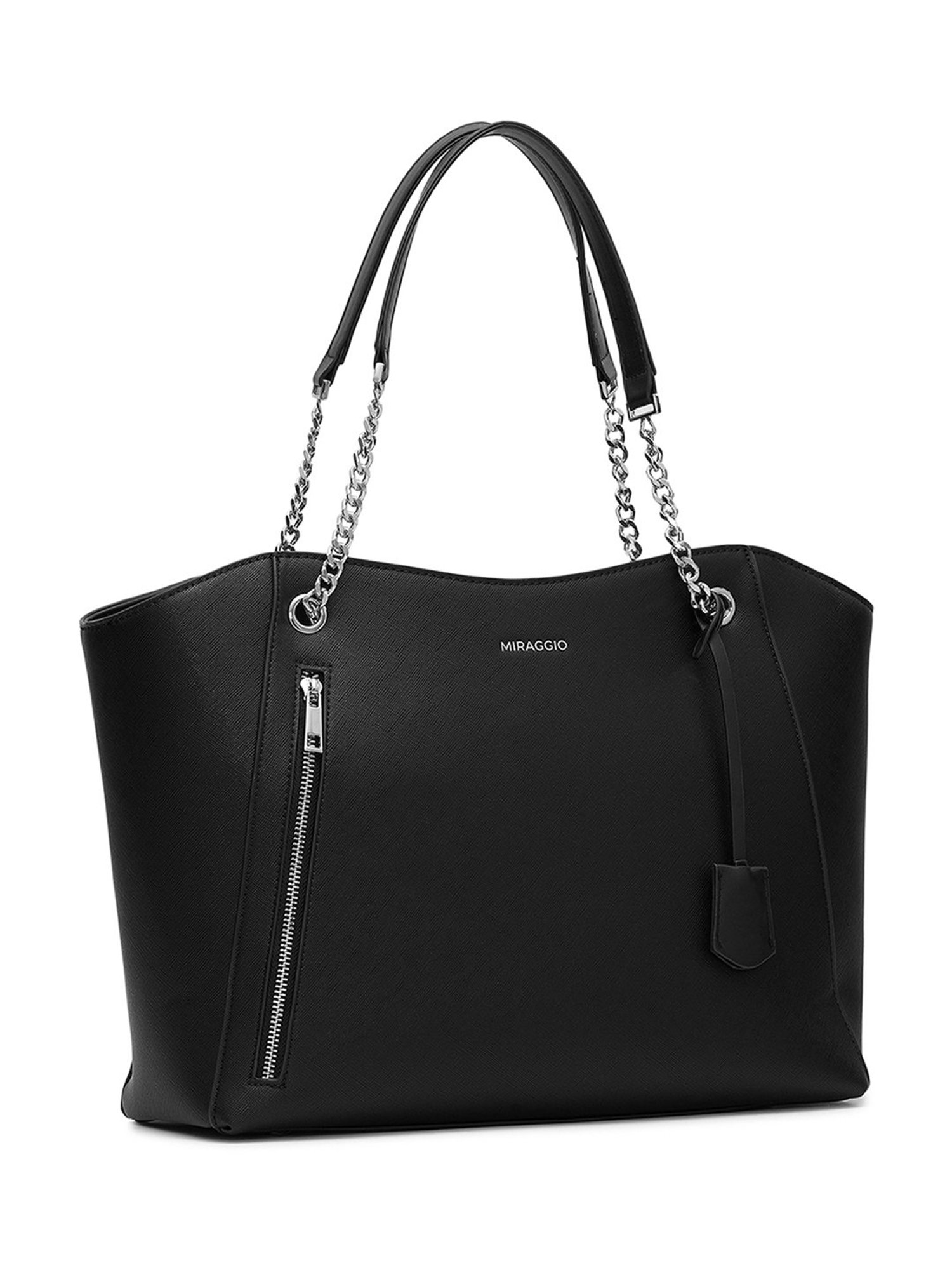 Miraggio Dakota Black Large Tote Handbag