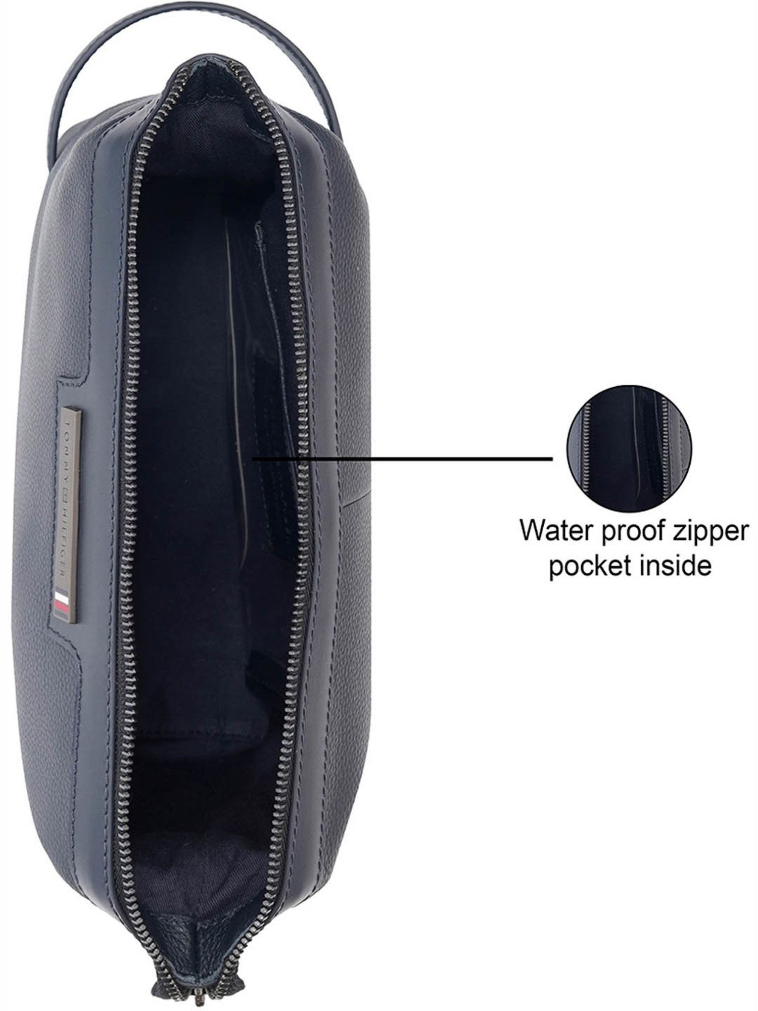 Louis Stitch Brunette Brown Leather Medium Toiletry Pouch