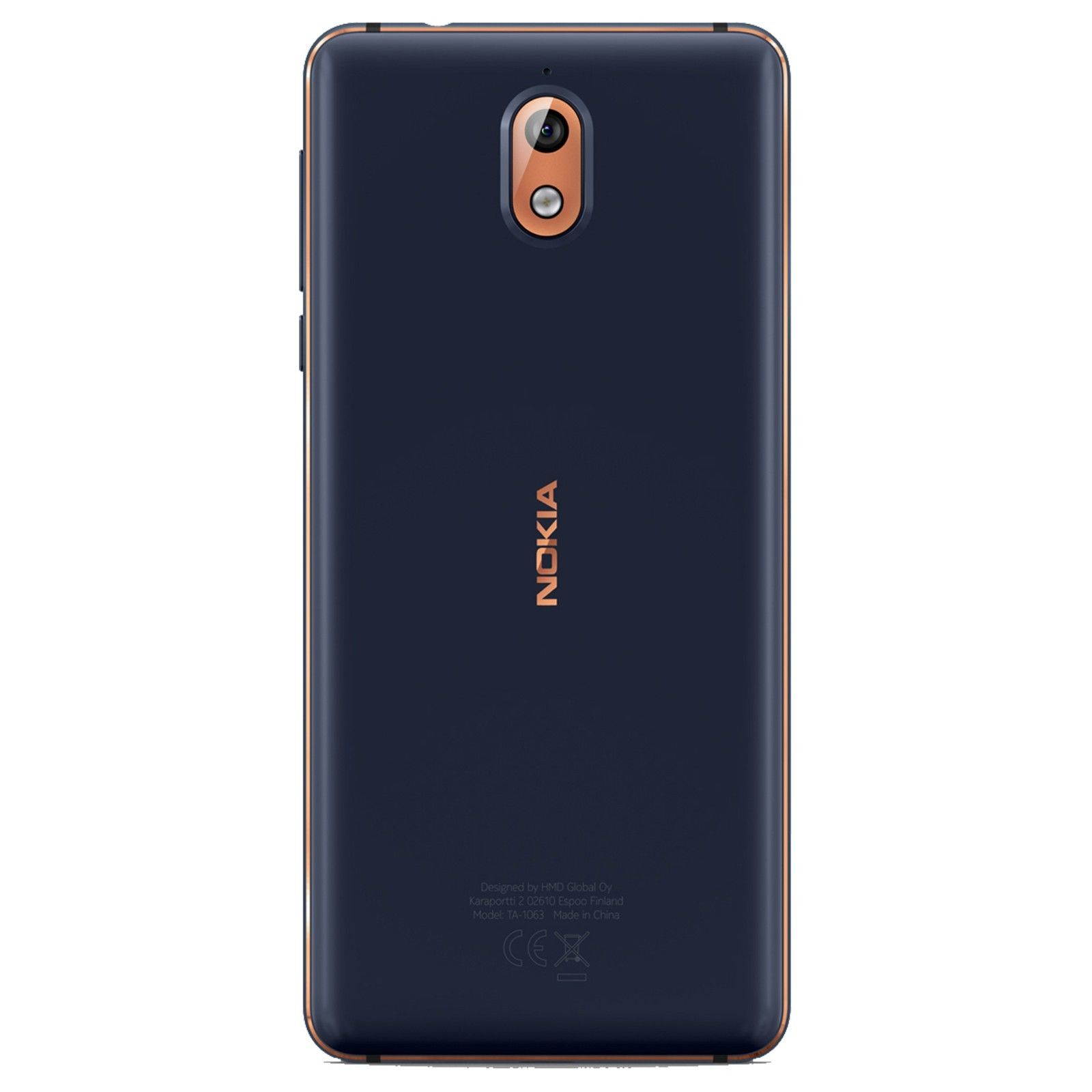 Nokia 3.1 Single-SIM 16GB 5.2-Inch Android (No CDMA, GSM only) Factory Unlocked 4G/LTE Smartphone - (Black/Chrome)