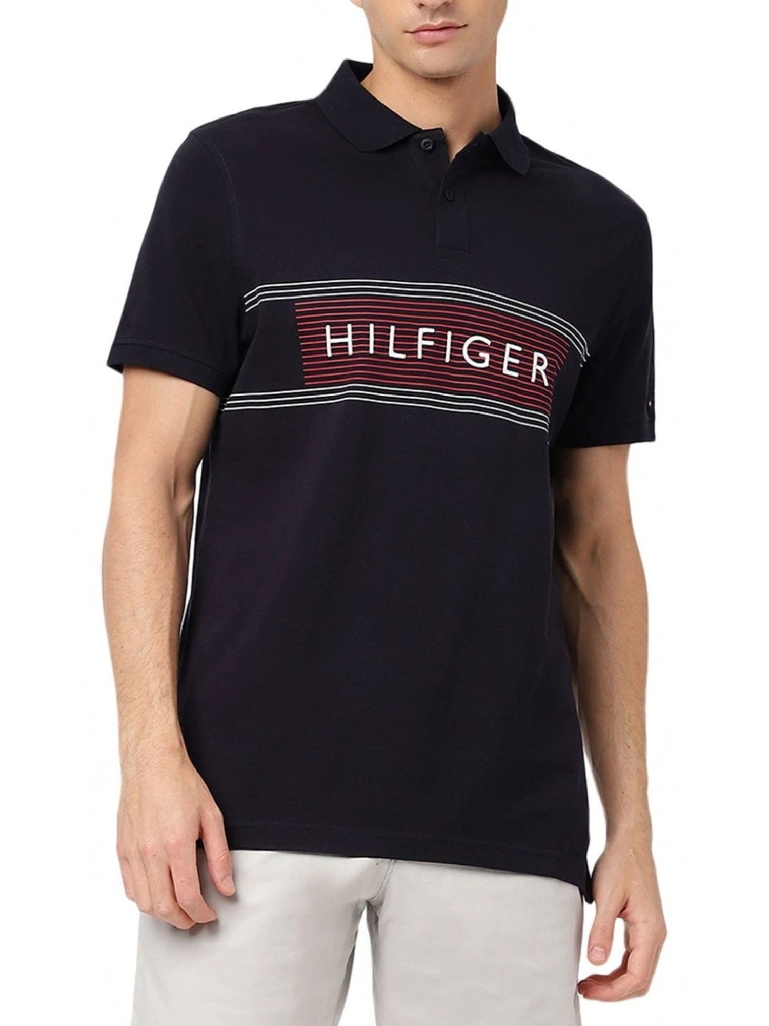 Tommy Hilfiger Desert Sky Cotton Regular Fit Polo T-Shirt