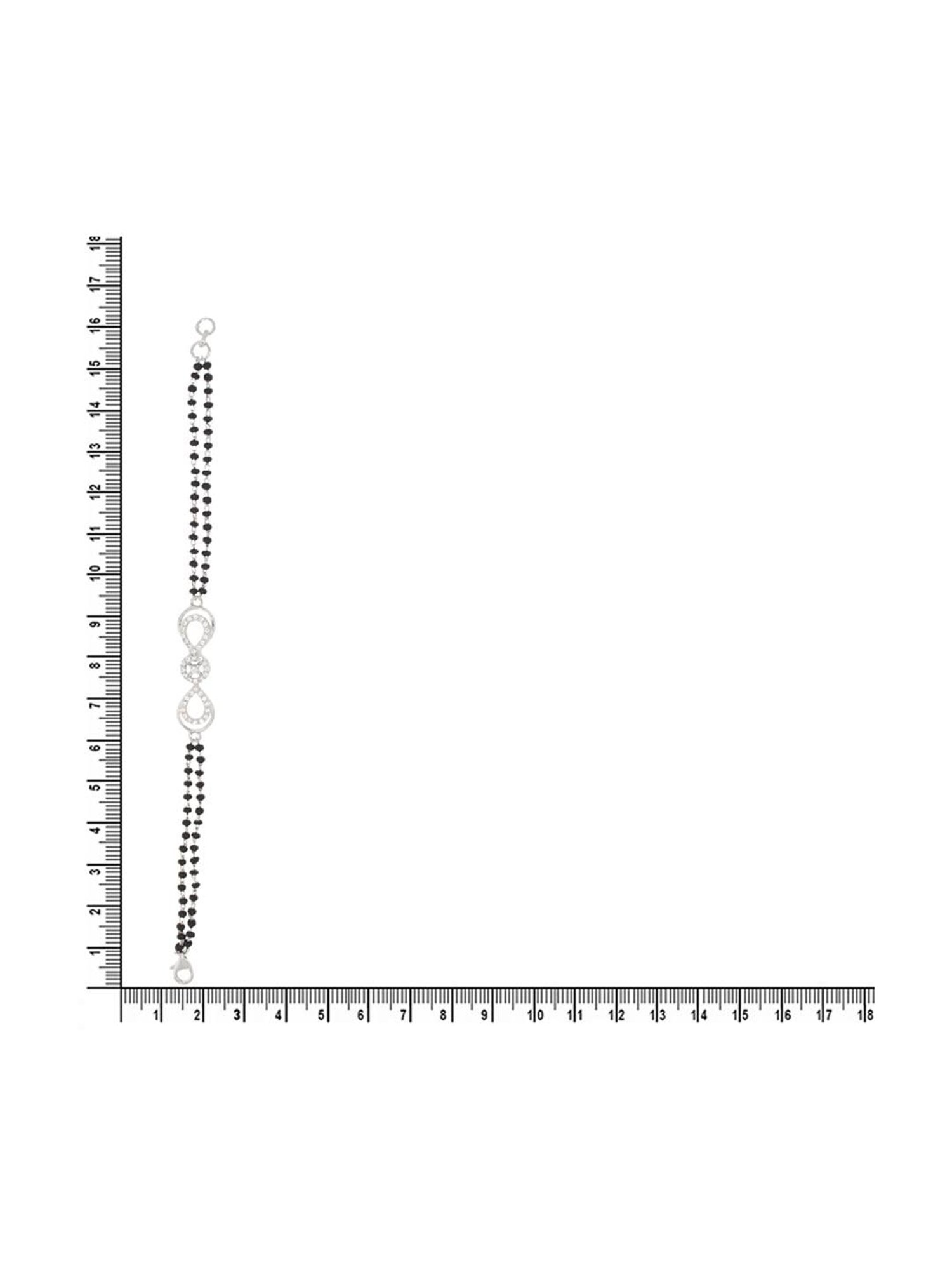 Anayra 92.5 Sterling Silver Mangalsutra Bracelet for Women