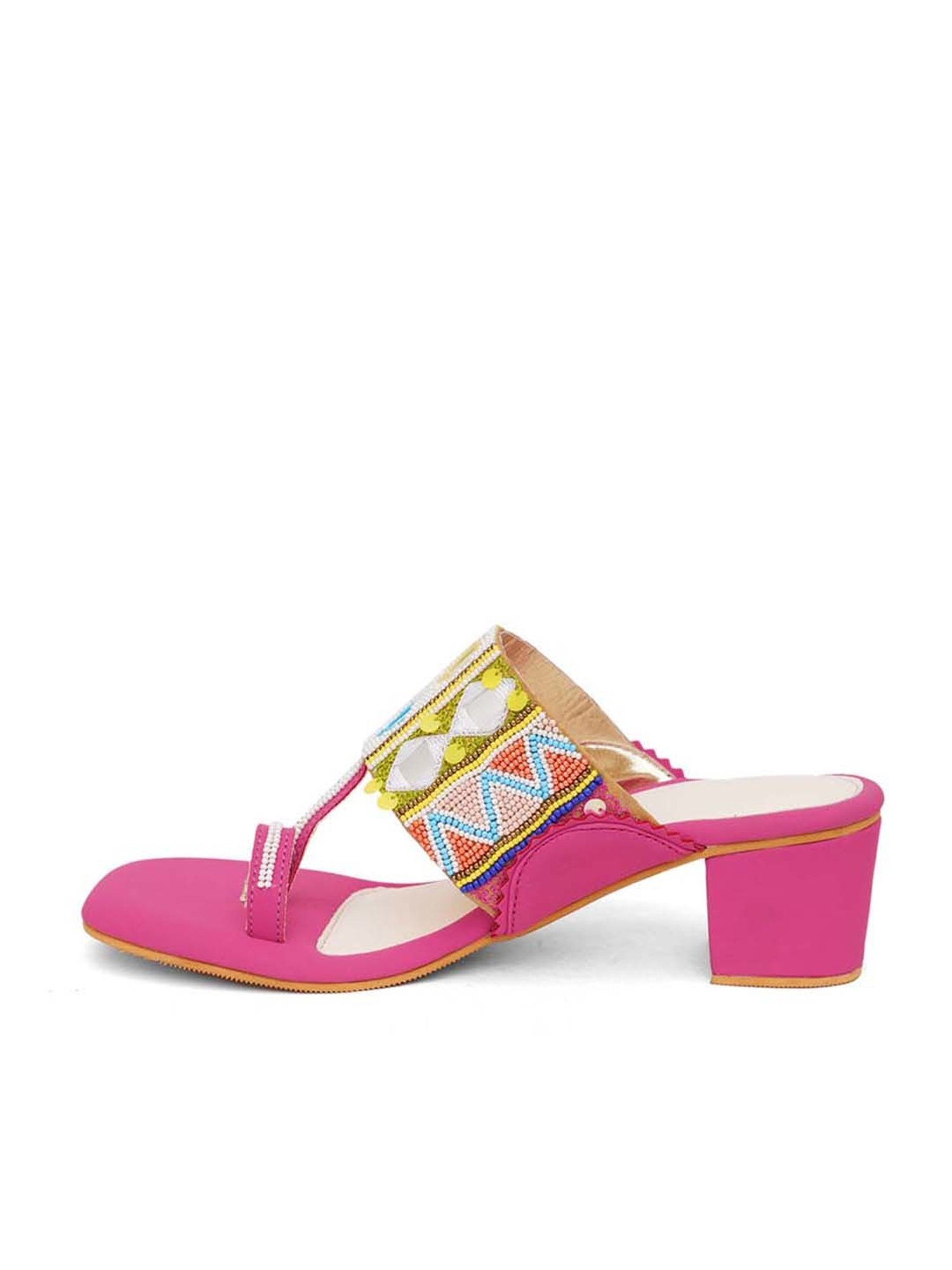 Sole House Women's Pink Toe Ring Sandals