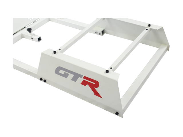 GTR Simulator GTA-WHT-S105LBK GTA Model Racing Simulator White Frame with Black Real Racing Seat, Driving Simulator Cockpit Gaming Chair with Gear Shifter Mount