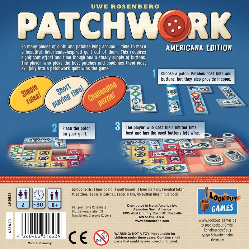Asmodee Patchwork Americana Board Game