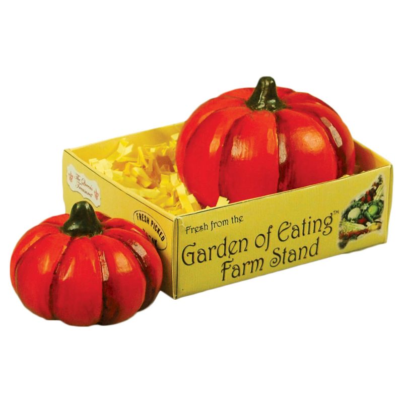 The Queen's Treasures 18 Inch Doll Farm Fresh Food Accessories, Set of 2 Pumpkins In Veggie Crate
