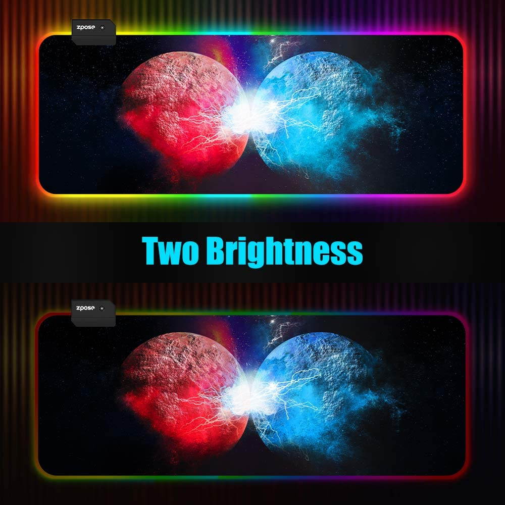 RGB Mouse Pad,  Gaming Mouse Pad, , Gaming Mousepad, Large Mouse Pad Gaming, Mouse Pad Gaming, 14 Lighting Modes, RGB Mouse Pad, Gaming Mouse Pad, 31.5x11.8 Red and Blue