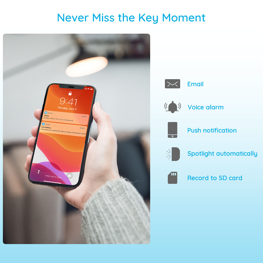 Reolink Argus 3 Spotlight Security Camera Wireless System with Solar Panel Outdoor Battery/Solar Powered, PIR Motion Activated, Two-Way Talk, Built-in Siren, for Home Surveillance