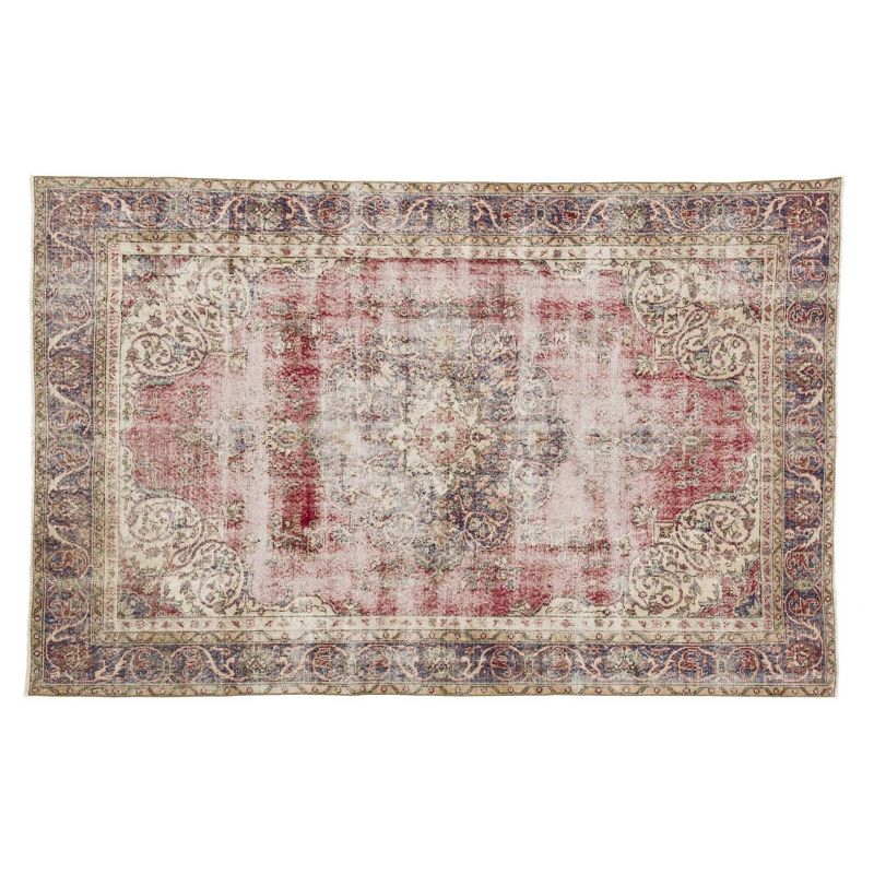 6'5"x9'10" Vintage One-of-a-Kind Heraclia Rug Red - Revival Rugs